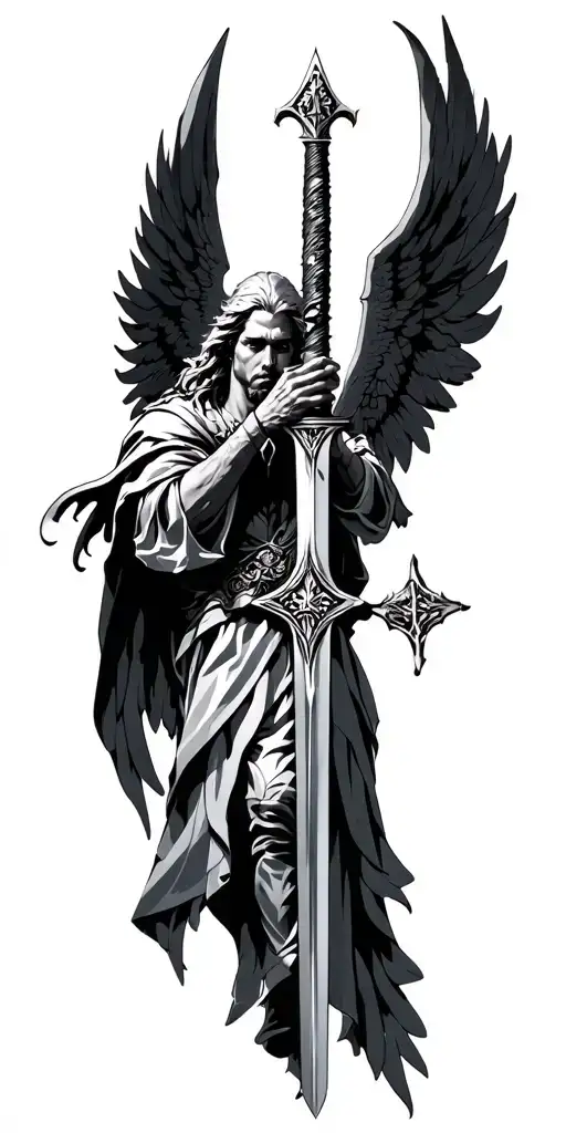 Gaurdian Angel Sword Dark Male