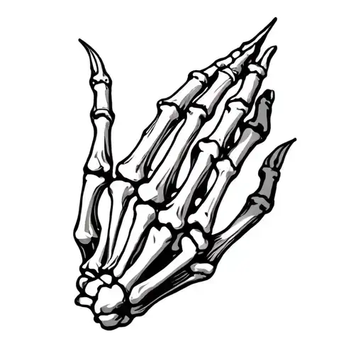 Skeleton Hand Tattoo Design