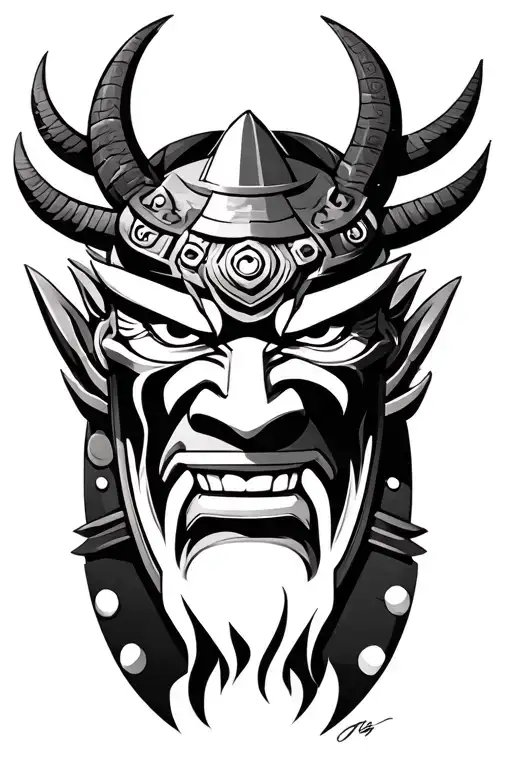 Samurai Oni Mask