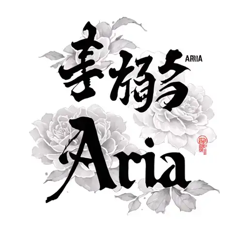 Chinese Letters Saying Aria