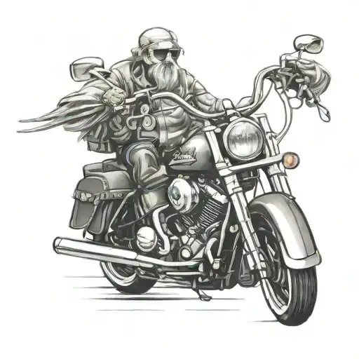 Harley Davidson Motorcycle Memorial Tattoo For Grandpa