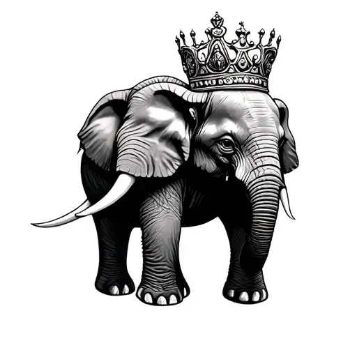 Elephant With Crown