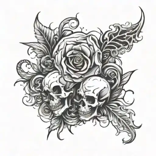 Deathcore Inspired Tattoos For Hips