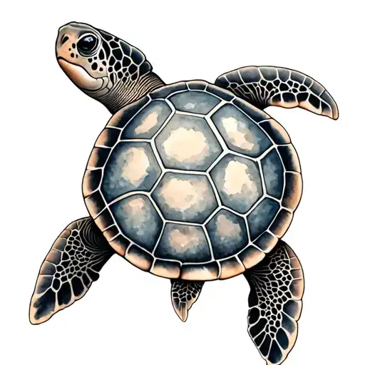Watercolor Sea Turtle