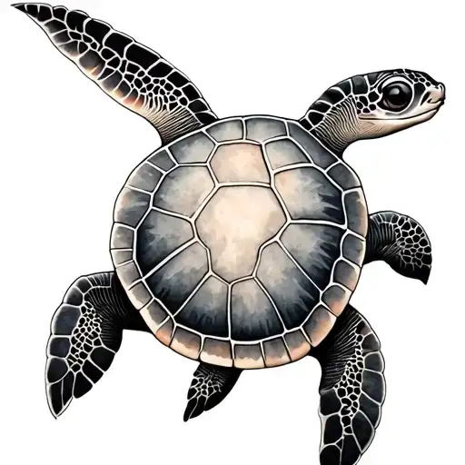 Watercolor Sea Turtle