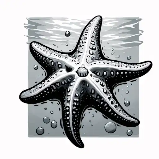 Creepy Teethy Starfish Floating