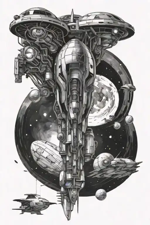 Interstellar Docking Scene