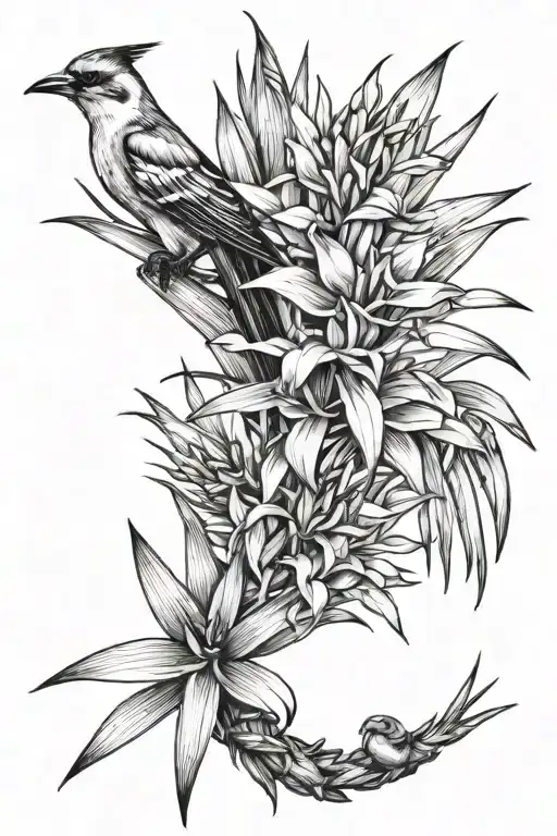 Yucca Plant And Bird Of Paradise