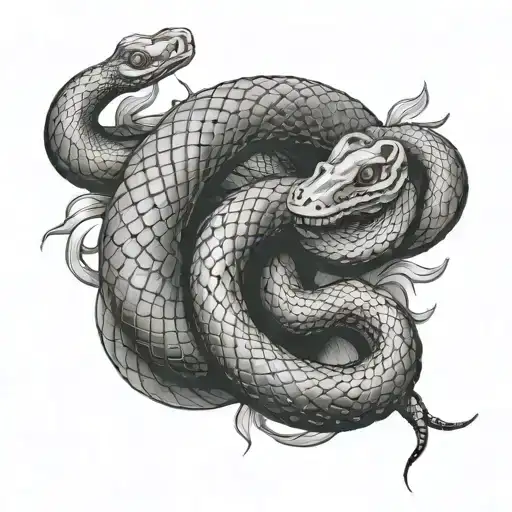 Snake Wrapped Around Leg Tattoo Female