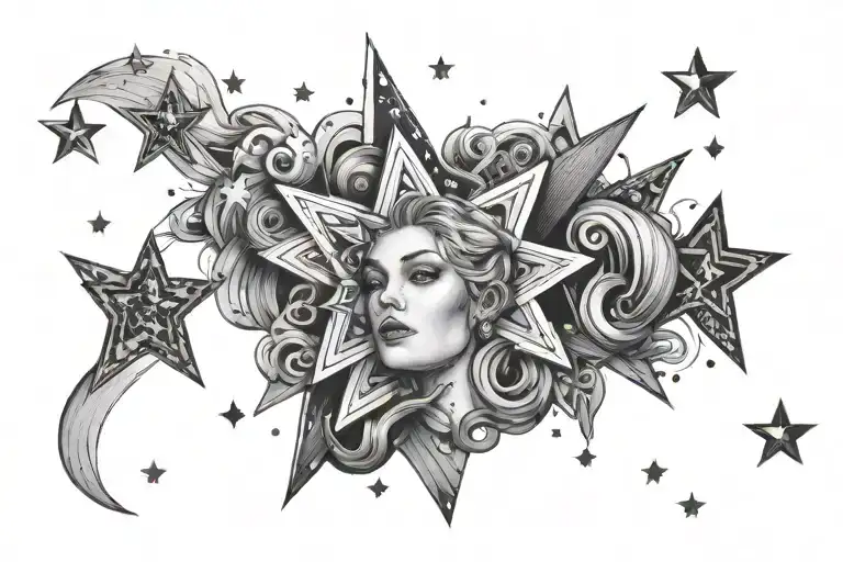 Marcia With Stars Around It