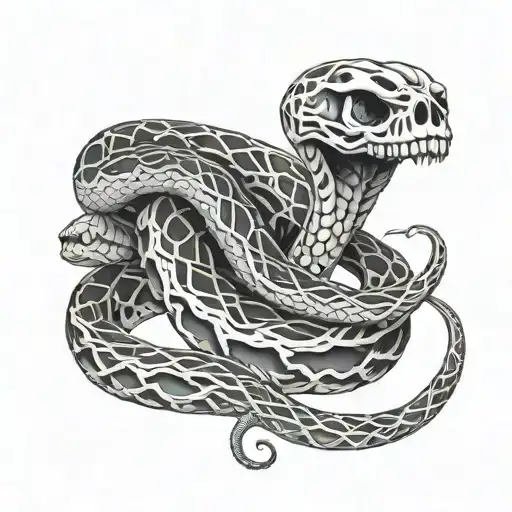 Skeleton Snake Wrapped