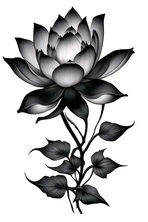 Minimalist Lotus Flower