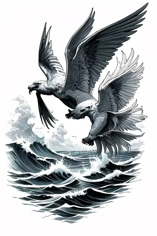 Create An Ocean Themed Arm Tattoo With Posideon And Icarus