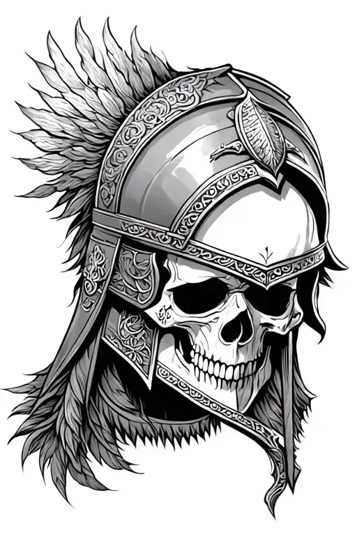 Persian Warrior Skull With Helmet