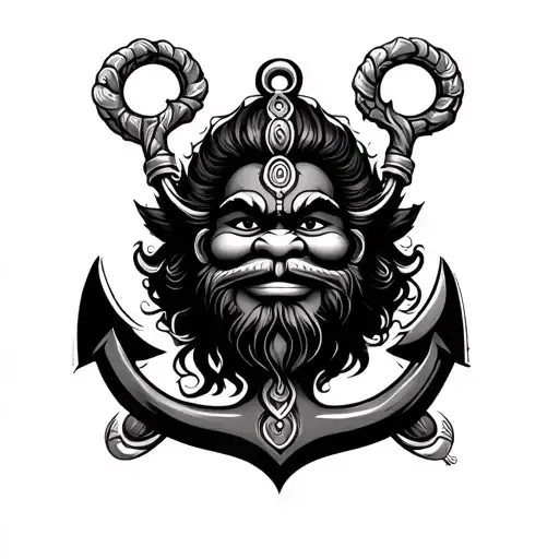 Narasimha Swamy With Smiling Anchor Formed