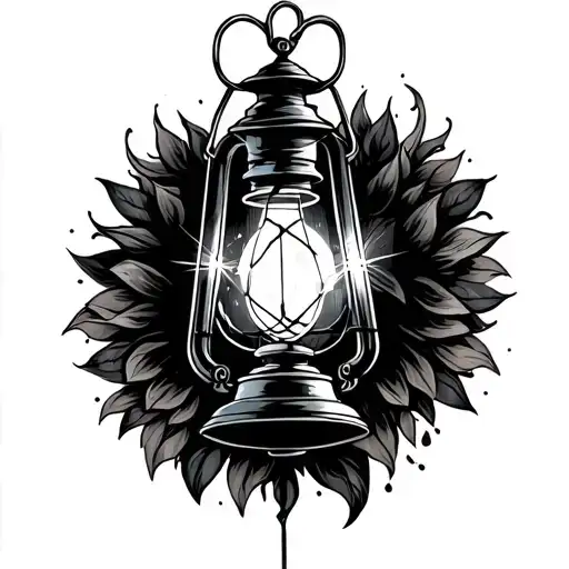 Hand Lantern Shining Light