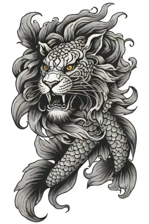 Lion Koi Fish