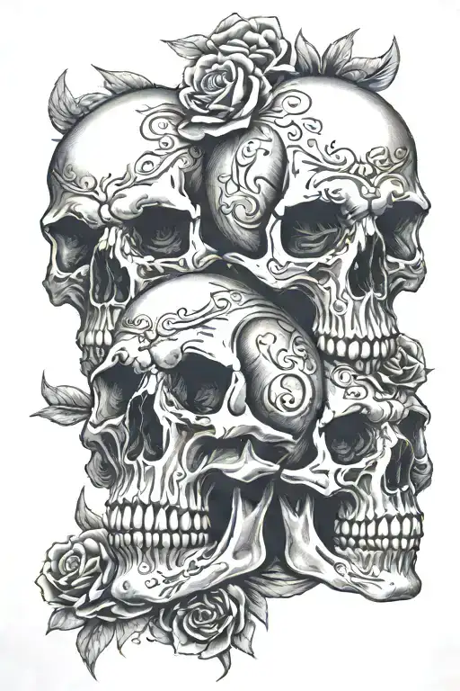 Skulls Facing Away