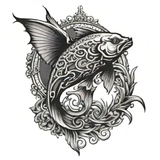 Gothic Filler Tatto For Arm Black Line Work To Go With My Black Fish