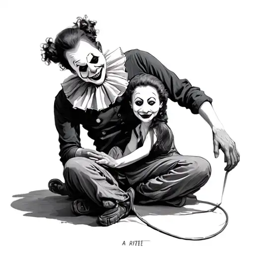 Art The Clown Playing Ring Around The Rosie With Michael Myers