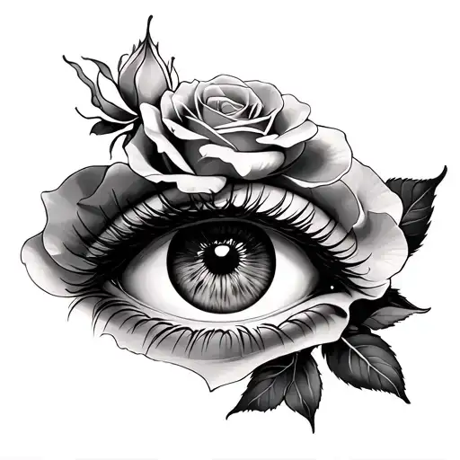 All Seeing Eye Ith 2 Nice Roses