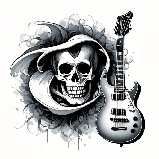 Guitar And Skull