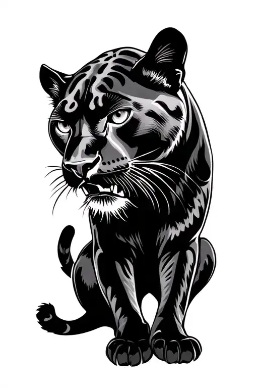 Western Traditional Panther In The City