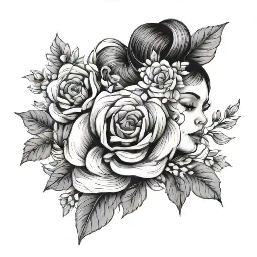 Fine Line Floral Into Girls Hair