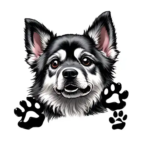 Diesel With Paw Prints