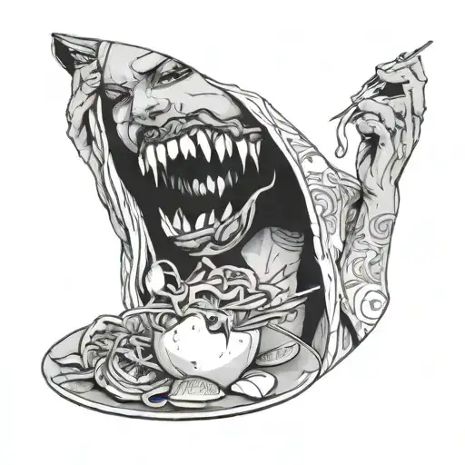 Woman Eating Flesh