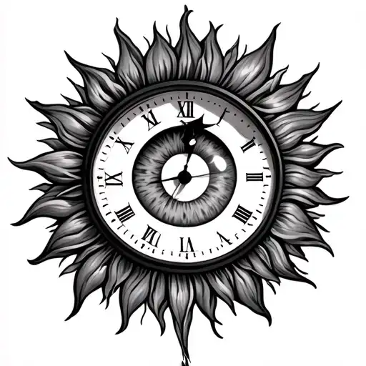 Eye Clock Without Needles And A Sun