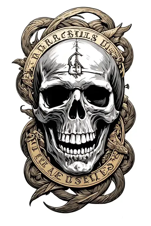 Cursed Coin From Pirates Of Caribbean And Dramatic Style Around It