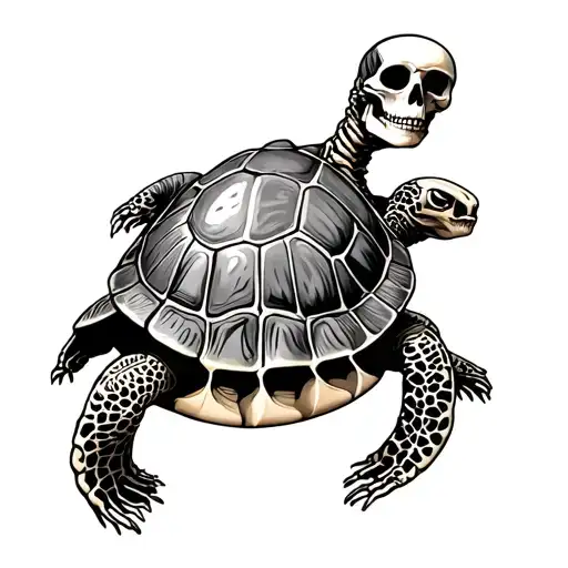 Skeleton And Turtle