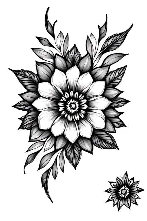 Floral Geometric Mandala Design