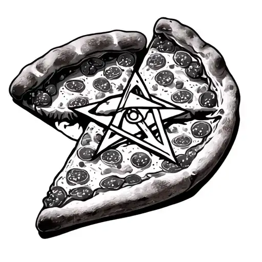 Pentagram Hidden In A Pizza