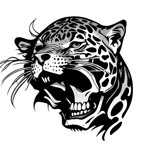 Jaguar Over Spaniard Skull