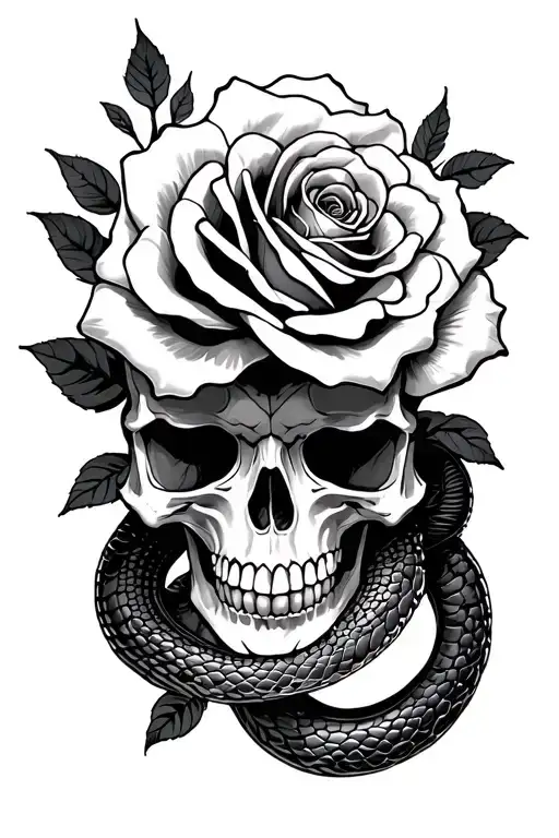 Skull Roses Snake Flower
