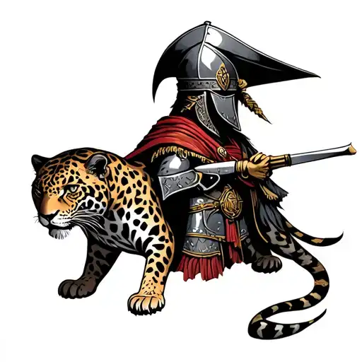 Jaguar Next To Dead Conquistador Crusader
