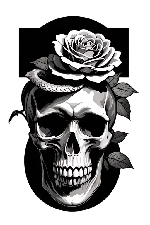 Skull Roses Snake Flower