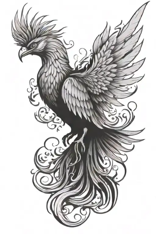 Phoenix Rising From The Ashes Blue Eyes