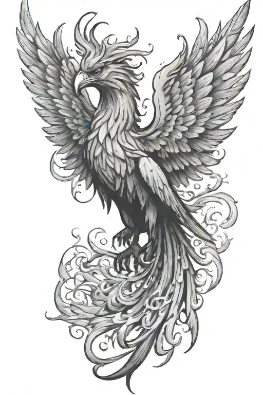 Phoenix Rising From The Ashes Blue Eyes