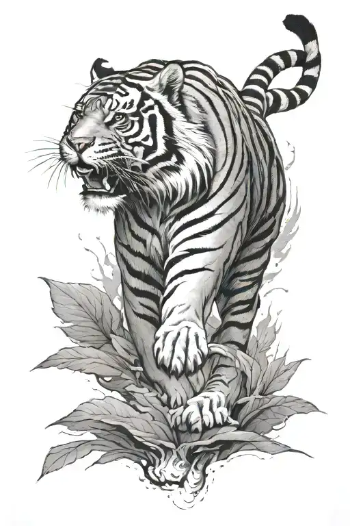 Korean Tiger Walking