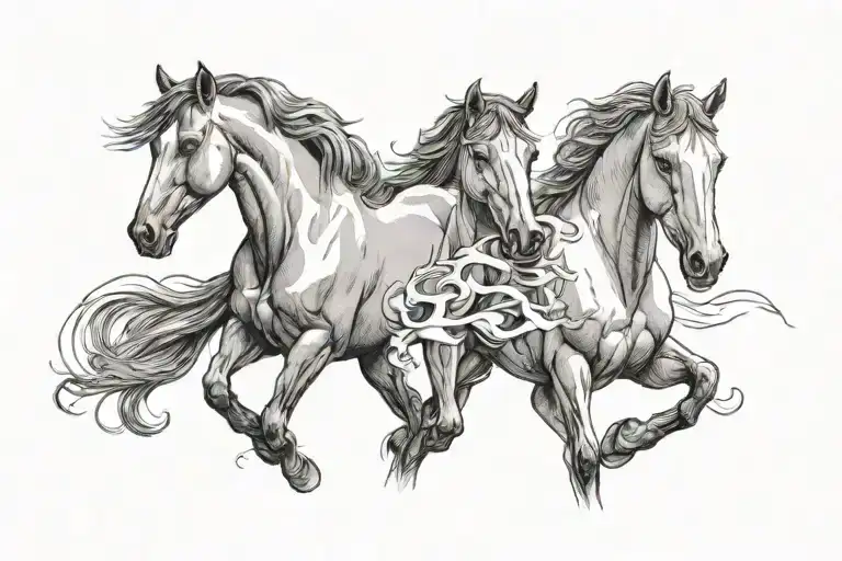 A Tattoo In Memory Of My 2 Horses