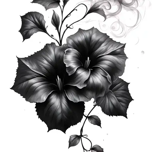 Smoke Swirling Morning Glory Vine