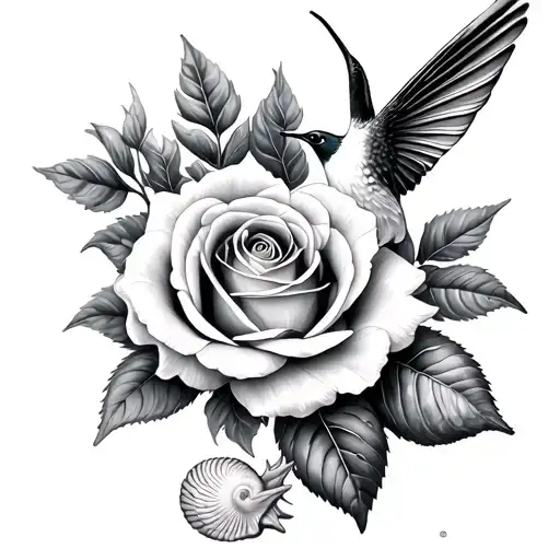 Cotton Flower Rose Hummingbird Seashells Incorporated