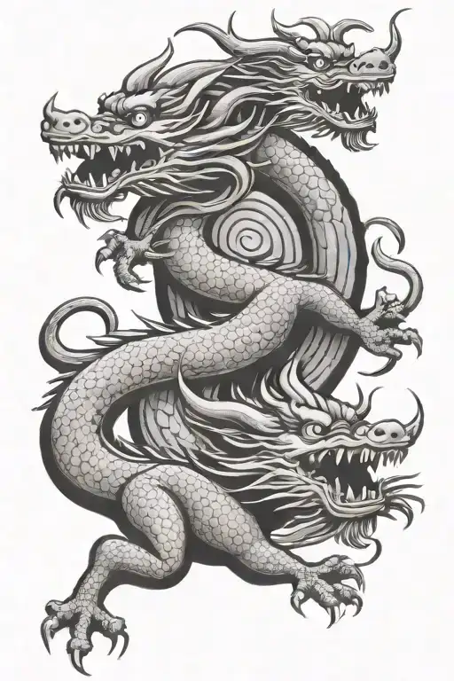 Chinese Dragon And Dog And Pig