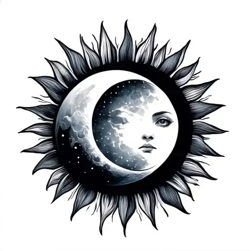 Fine Line Sun And Moon