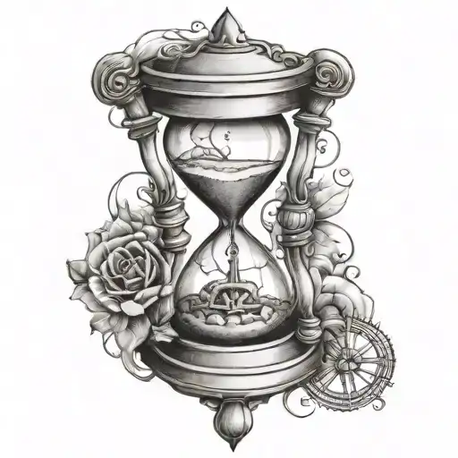 Hourglass With Compass