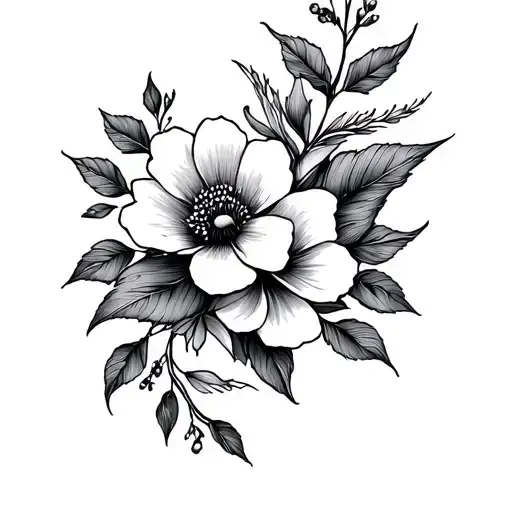 Fine Line Floral Spine