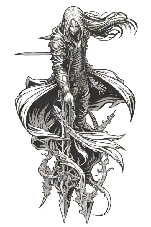 Hooded Death Is Waltzing With Sephiroth From Final Fantasy 7